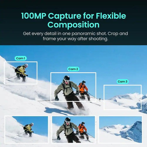 Xtra Sphra360 Action Camera,8K Panoramic Video,Waterproof,105GB Built-in Storage